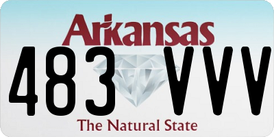 AR license plate 483VVV