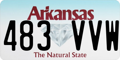 AR license plate 483VVW
