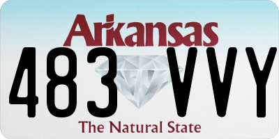 AR license plate 483VVY