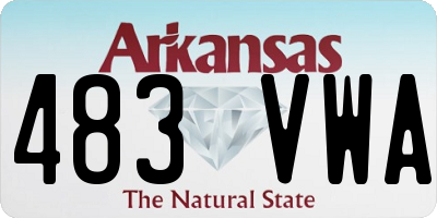 AR license plate 483VWA