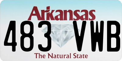 AR license plate 483VWB