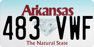 AR license plate 483VWF