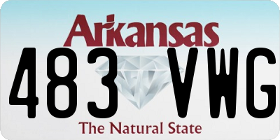 AR license plate 483VWG