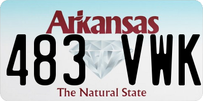 AR license plate 483VWK