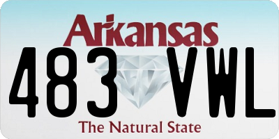 AR license plate 483VWL
