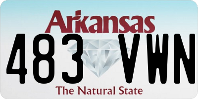 AR license plate 483VWN