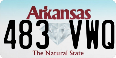 AR license plate 483VWQ