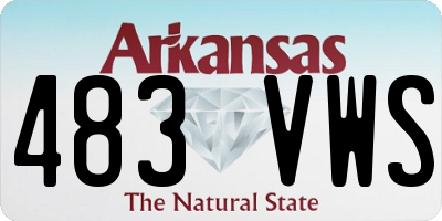 AR license plate 483VWS