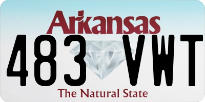 AR license plate 483VWT