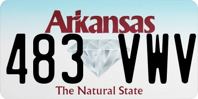 AR license plate 483VWV