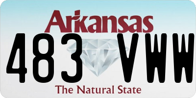 AR license plate 483VWW
