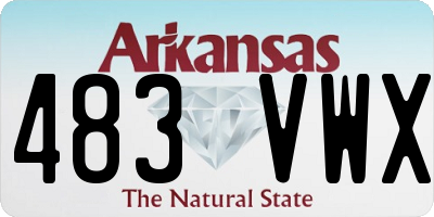 AR license plate 483VWX