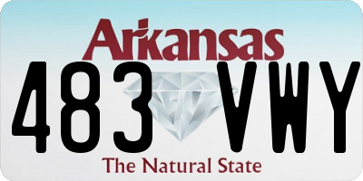 AR license plate 483VWY