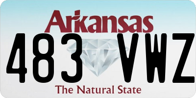 AR license plate 483VWZ