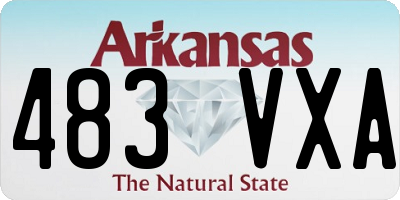 AR license plate 483VXA