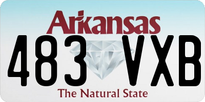 AR license plate 483VXB