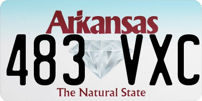 AR license plate 483VXC