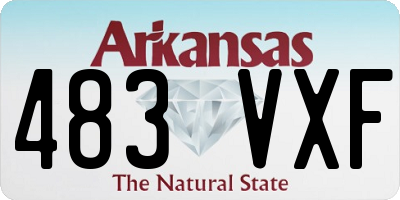AR license plate 483VXF