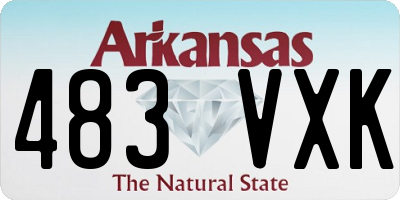 AR license plate 483VXK