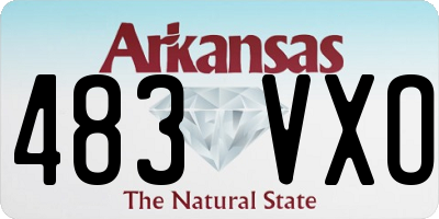 AR license plate 483VXO