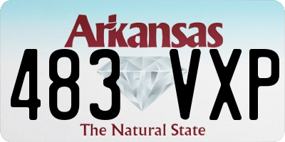 AR license plate 483VXP