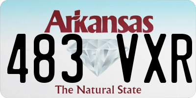 AR license plate 483VXR