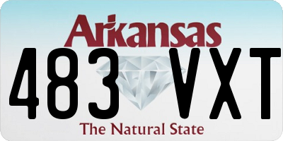 AR license plate 483VXT