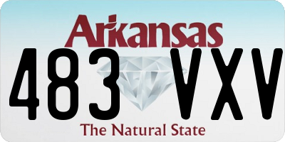AR license plate 483VXV