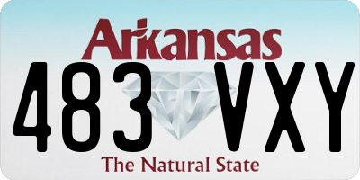 AR license plate 483VXY