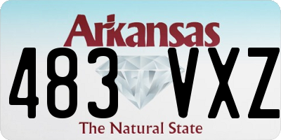 AR license plate 483VXZ