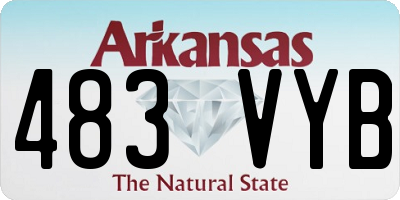 AR license plate 483VYB