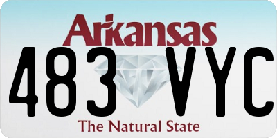 AR license plate 483VYC