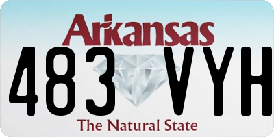 AR license plate 483VYH
