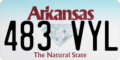 AR license plate 483VYL