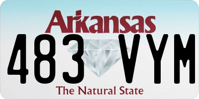 AR license plate 483VYM