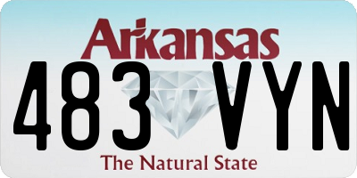 AR license plate 483VYN