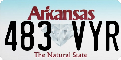 AR license plate 483VYR