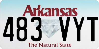 AR license plate 483VYT