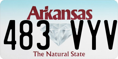AR license plate 483VYV
