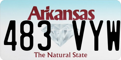 AR license plate 483VYW