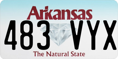 AR license plate 483VYX