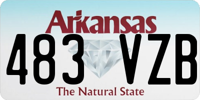 AR license plate 483VZB
