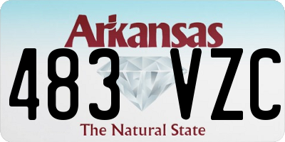 AR license plate 483VZC
