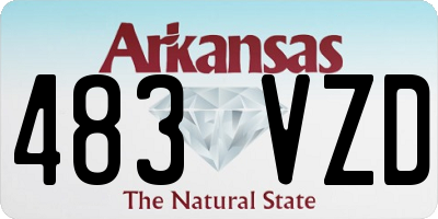 AR license plate 483VZD