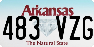 AR license plate 483VZG