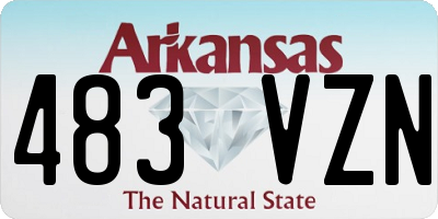 AR license plate 483VZN