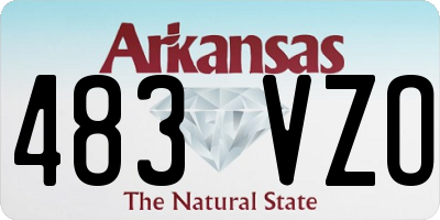 AR license plate 483VZO