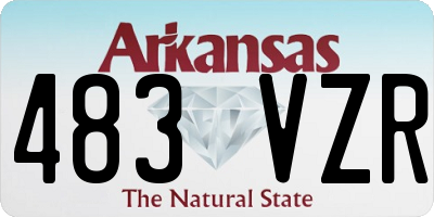 AR license plate 483VZR