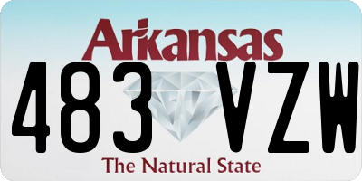 AR license plate 483VZW