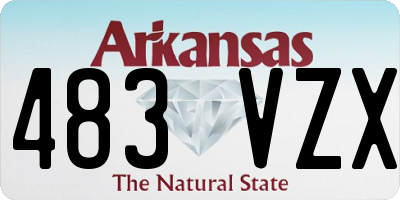 AR license plate 483VZX
